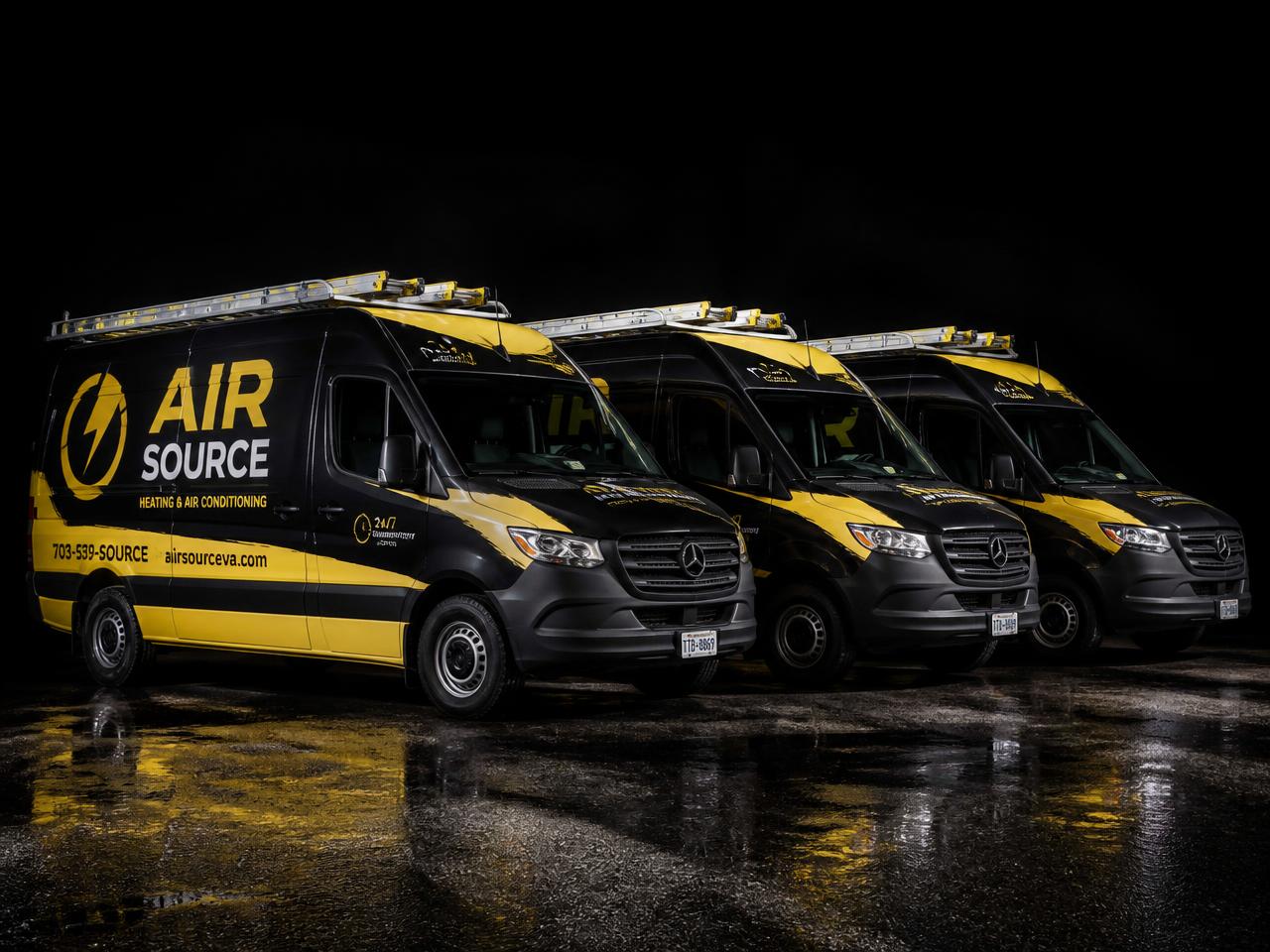 Air Source HVAC — 3-Vehicle Fleet by Wrap Zone