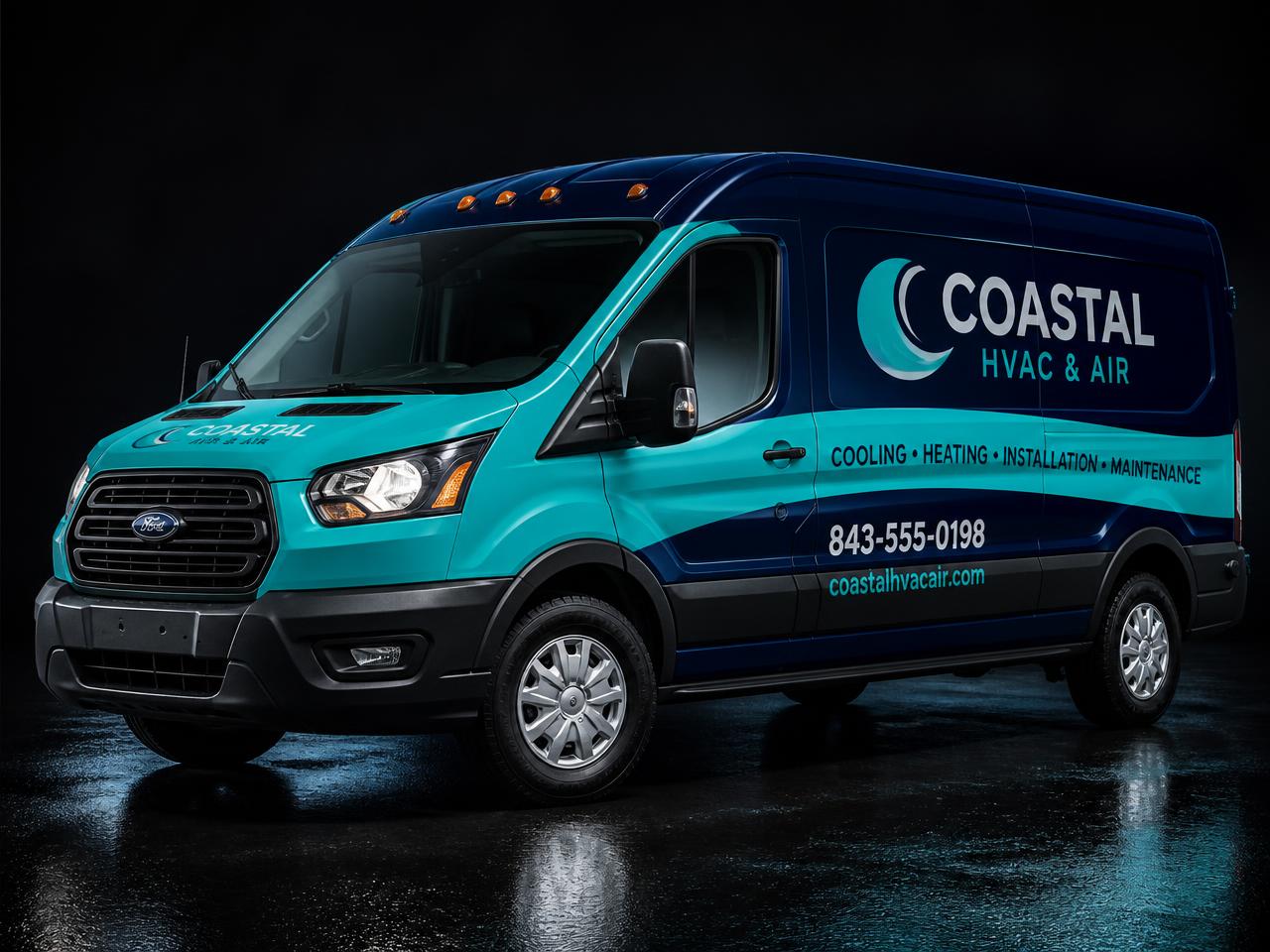 Coastal HVAC & Air — Transit Van Wrap by Wrap Zone
