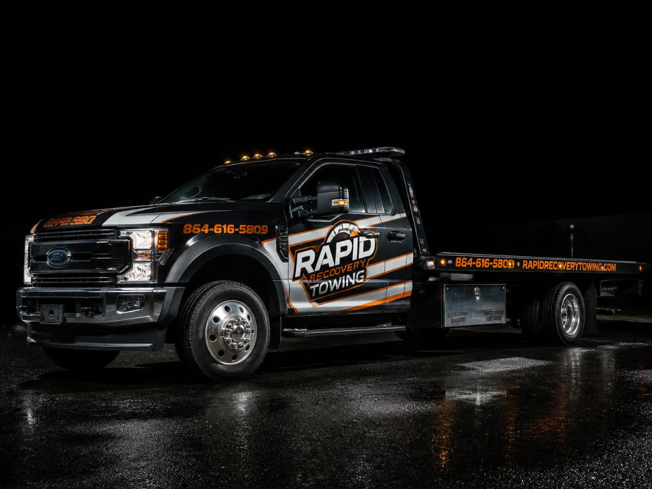 Rapid Recovery Towing — Flatbed Wrap by Wrap Zone